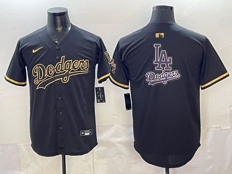 2026 Men Nike Los Angeles Dodgers Blank black gold Game MLB Jersey 0022